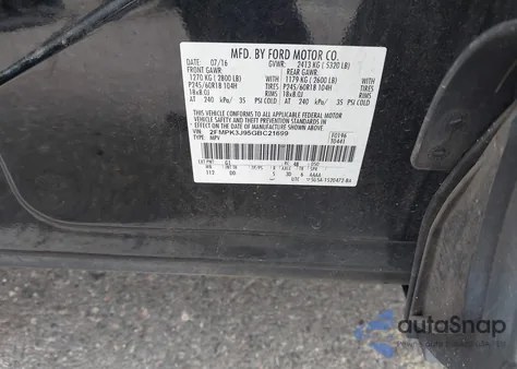 2016 Ford Edge Sel from USA, damaged, VIN 2FMPK3J95GBC21699